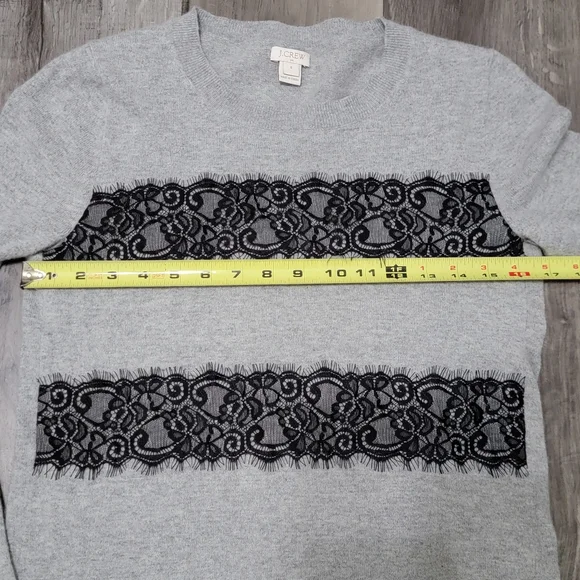 J. Crew Lace Striped Sweater - Picture 7 of 10
